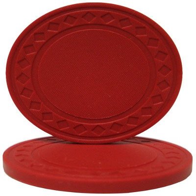 Brybelly Diamond Ring Poker Chip 8.5-gram Clay Composite Pack of 50 (Red)