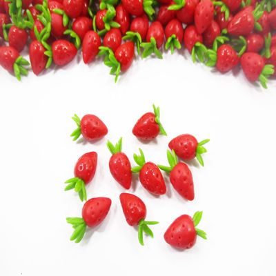 Lot 10 Loose Fresh Strawberry Dollhouse Miniatures Food Fruit Supply 12780