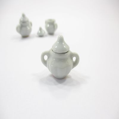 Ceramic White Kitchenware Sugar Milk Pot Jar Dollhouse Miniature Supply 12807