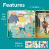 Stephen Joseph, Magnetic Dress Up Dolls 40 PC Play Set  Screen-Free Pretend Play Magnetic Case, Ideal for Ages 3+  Travel Game for Kids, Magnetic On The Go Activity Set, Dino and Dog view 4