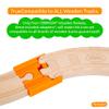 ORBRIUM Wooden Train Track Adapters 16 PCS Male Male and Female Female Track Connectors + 4 Thomas Track Converters Accessories Compatible with Thomas Brio Melissa and Doug Wooden Railway view 4