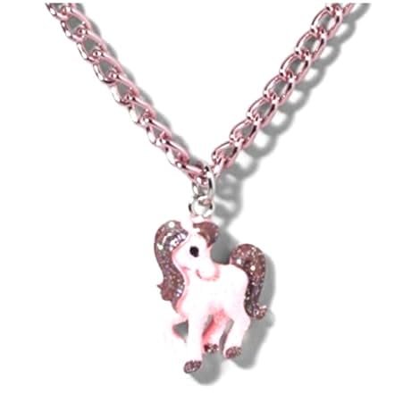 Claire's Club Glitter Horse Pendant Necklace