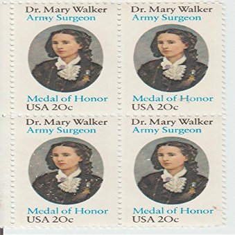 1982 Surgeon Mary Walker 20 Cent Stamp, Scott #2013, Set of 4