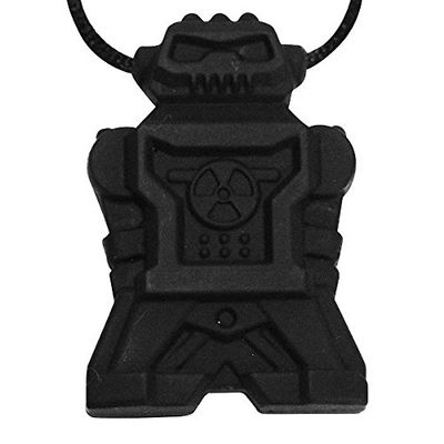 ChuBuddy Chewy Robotz Pendant- Black | for Sensory, Autism, ADHD, Ages 3+