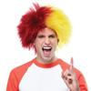 Mario Burgundy and Gold Sports Wig view 1