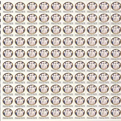 US Stamp - 1978 Christmas Madonna & Child - 100 Stamp Sheet - Scott 1768