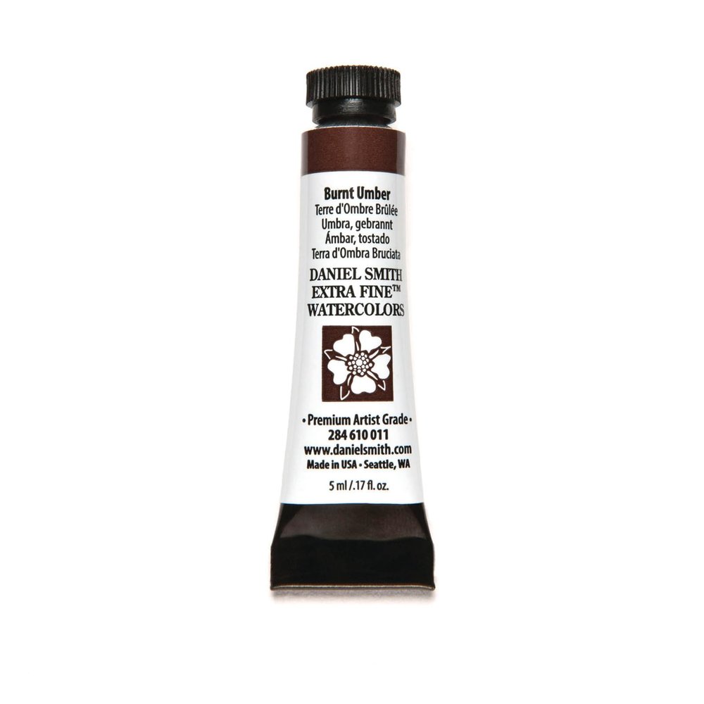 Daniel Smith 284610011 Extra Fine Watercolors Tube, 5ml, Burnt Umber