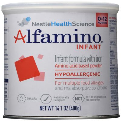Alfamino Infant Formula, Hypoallergenic Amino Acid Based Infant Formula with Iron, For Multiple Food Allergies, 0-12 Months, 14.1 Ounce (Pack of 1)