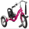 Schwinn Roadster Bike for Toddler, Kids Classic Tricycle, Low Positioned Steel Trike Frame w/ Bell & Handlebar Tassels, Rear Deck Made of Genuine Wood, Boys and Girls Ages 2-4 Year Old, Bright Pink view 1