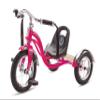 Schwinn Roadster Bike for Toddler, Kids Classic Tricycle, Low Positioned Steel Trike Frame w/ Bell & Handlebar Tassels, Rear Deck Made of Genuine Wood, Boys and Girls Ages 2-4 Year Old, Bright Pink view 2