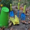 G & F Products JustForKids Garden Tool Set - Green Metal Pail with Real Mini Shovel, Rake & Cultivator, Wooden Handles, Perfect for Outdoor Play, Gardening Fun, and Educational Activities for Kids view 4