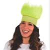 Crazy Hair Headband Funny Costume Party Headwear, Fabric, Neon Green, 11" x 8". view 1