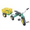 Classic Tricycle with Wagon Set Pull Along Trike Toy Outdoors Kids Exercise All Terrain Cart view 1