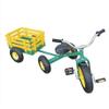 Classic Tricycle with Wagon Set Pull Along Trike Toy Outdoors Kids Exercise All Terrain Cart view 2