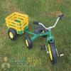 Classic Tricycle with Wagon Set Pull Along Trike Toy Outdoors Kids Exercise All Terrain Cart view 3