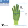 G & F Products 2040-2G JustForKids Premium MicroFoam Texture Coated Kids Garden Gloves, Kids Work Gloves, Yellow/Green, 1 Pair view 2