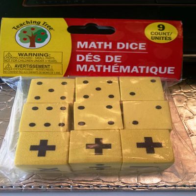 Teaching Tree Math Dice, 9 pieces
