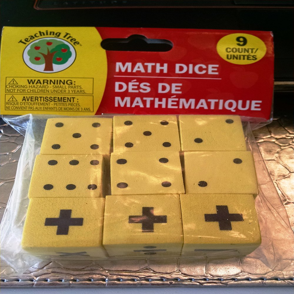 Teaching Tree Math Dice, 9 pieces