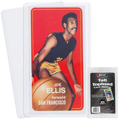 BCW Tall Card Topload Holders  25 Pack | Premium Top Loaders for Sports Trading Cards | Fits Tall Basketball, Football, Widevision Cards | Clear Rigid Toploader Card Protectors