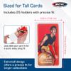 BCW Tall Card Topload Holders  25 Pack | Premium Top Loaders for Sports Trading Cards | Fits Tall Basketball, Football, Widevision Cards | Clear Rigid Toploader Card Protectors view 3