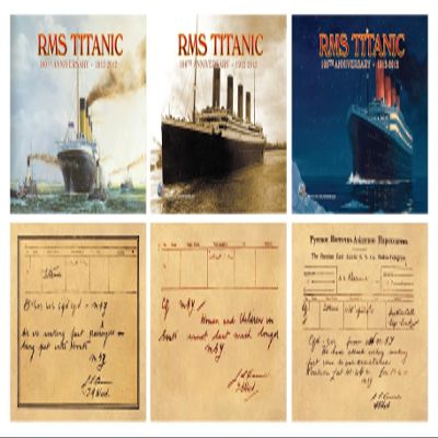 2012 RMS TITANIC 100th Anniversary 3 Jumbo Card Set 3.5"x5.5" NM-MT