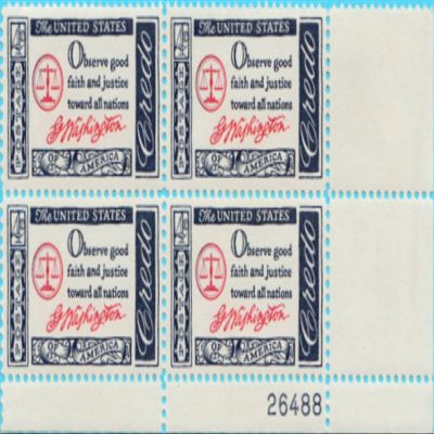 1960 4 X 4 American Credo George Washington #1139
