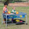 edxeducation Sand and Water Table | Indoor and Outdoor Sensory Table | Large Water Sand Tub, Steel Frame, Plug, Casters, 2 x Mini Tuff Trays view 2