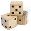 Giant 3.5" Wooden Yard Dice with Laminated Yardzee and Farkle Scoresheets and Durable Carrying Case view 2