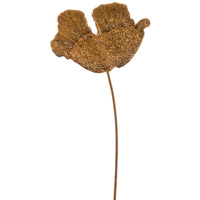 13" Glittered Mushroom Spray Brown Glittered (pack of 24)