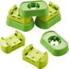 HABA Ball Run Expansion Set, Kullerbu Connectors and Base Building Set for Elevated Marble Runs and Tracks - 8 Piece STEM Toys Accessory Set view 2