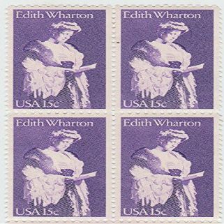 1980 Edith Wharton 15 Cent Stamp, Scott #1832, Set of 4
