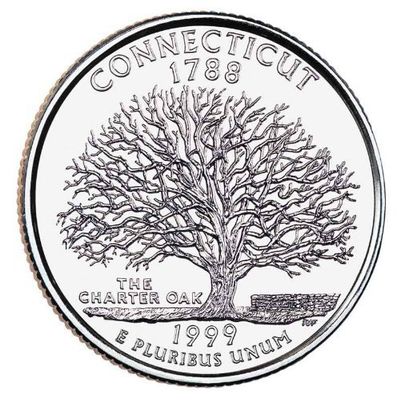 1999-P&D Connecticut BU State Quarters by U.S. Mint Philadelphia & Denver