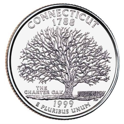1999-P&D Connecticut BU State Quarters by U.S. Mint Philadelphia & Denver