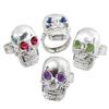 0.75 inches Silver Plastic Skull Ring, Case of 60 view 1