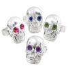 0.75 inches Silver Plastic Skull Ring, Case of 60 view 2