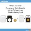 LIGHTHOUSE - QUICKSLAB Rectangular Coin Capsules with Precise Fit Foam Insert for 28 mm Coins view 3
