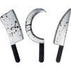 Plastic blood-splattered set Set of 3 Horror Weapons 45 cm Metal view 1