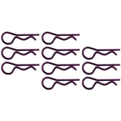 Works for Competition AC03T07 Purple bent Body Clips 28mm long 1.4mm wire (10)