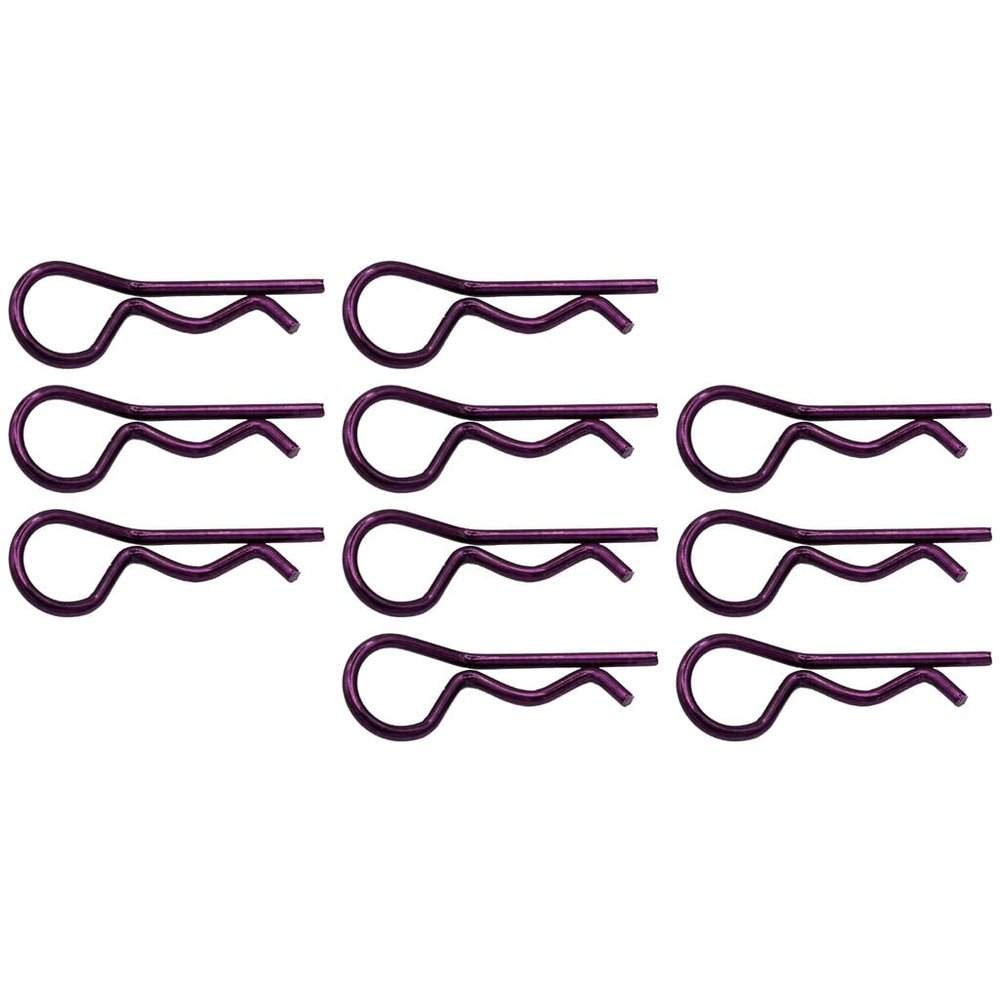 Works for Competition AC03T07 Purple bent Body Clips 28mm long 1.4mm wire (10)