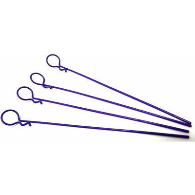 X Spede AC02N07 Purple Bent Body Clips 122.6mm Long 1.3mm Wire (4)