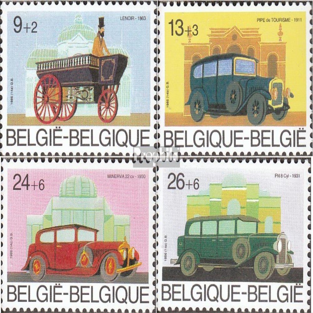 Belgium 2284-2287 (Complete.Issue.) unmounted Mint/Never hinged ** MNH 1986 Belgian Automobile (Stamps for Collectors) Cars/Road Traffic