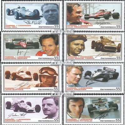 Austria 2654-2661 (Complete.Issue.) unmounted Mint/Never hinged ** MNH 2007 Formula-1 (Stamps for Collectors) Cars/Road Traffic