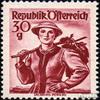 Austria 899 unmounted Mint/Never hinged ** MNH 1948 Costumes (Stamps for Collectors) Uniforms/Costumes view 1