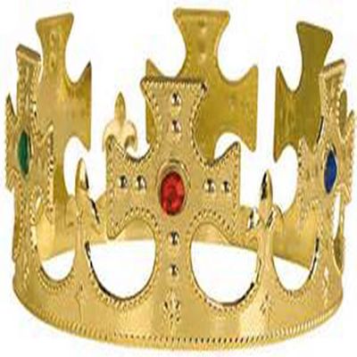12 Pc (1 Dozen) Bulk Lot Medieval Style Gold King Crown Hat with Crosses and Jewels