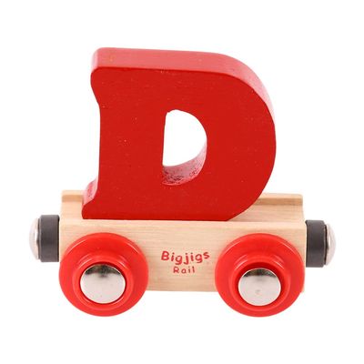 Bigjigs Rail Rail Name Letter D (Dark Red)
