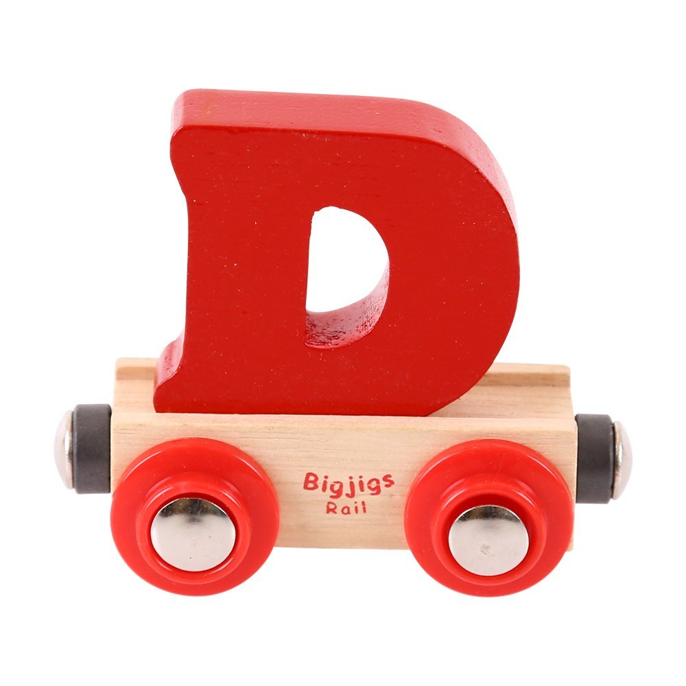 Bigjigs Rail Rail Name Letter D (Dark Red)