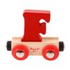 Bigjigs Rail Wooden Rail Name Letter F (Dark Red) Personalised Wood Railway Carriage view 1