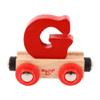 Bigjigs Rail Wooden Rail Name Letter G (Dark Red) Personalised Wood Railway Carriage view 1