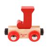 Bigjigs Rail Rail Name Letter J (Dark Red) view 1