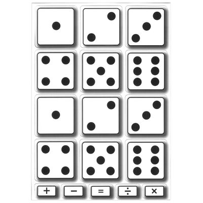 Ashley Productions Dice Math Die-Cut Magnet